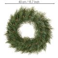 Corona artificial de ramas de pino con piñas pequeñas, 40 cm. | Floristik24.es