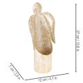 Figura de ángel para portavelas, color dorado, decoración festiva, 27 cm. | Floristik24.es