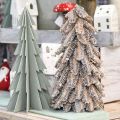 Floristik24 Abeto hecho de conos, árbol de Navidad cubierto de nieve, adornos de invierno, Adviento, blanco lavado H33cm Ø20cm