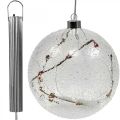 Bola de Navidad LED cadena de luces de cristal corazones Ø15cm