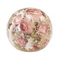 Floristik24 Bola de cerámica con rosas de loza decorativa de cerámica Ø9,5cm