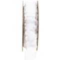 Floristik24 Cinta volante cinta organza blanca cinta decorativa 25mm 10m