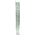 Floristik24 Cinta de regalo flores cinta decorativa cinta verde 10mm 15m