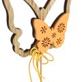 Floristik24 Tapón flor mariposa tapón decorativo madera 8,5x7cm 12 piezas