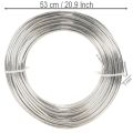 Alambre de aluminio, plateado, 3 mm, alambre para manualidades para proyectos creativos, 1 kg | Floristik24.es