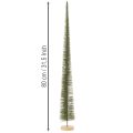 Árbol de Navidad artificial con base de madera para decoración navideña, 80 cm. | Floristik24.es