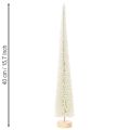 Árbol de Navidad decorativo con base de madera para decoración invernal, 40 cm, 3 piezas | Floristik24.es
