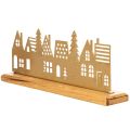 Floristik24 Silueta de casa para decoración de Adviento sobre base de madera de 29 cm.