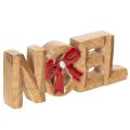 Floristik24 Letra Noel con lazo, decoración navideña, 18 cm