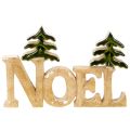 Soporte para decoración navideña Noel con dos abetos de 18 cm. | Floristik24.es