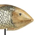 Floristik24 Pez de madera con decoración de metal decoración de peces 35x7x29,5cm
