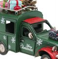 Floristik24 Coche de decoración navideña Coche navideño vintage verde L17cm