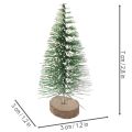 Mini árboles de Navidad artificiales como decoración de mesa para Navidad, cubiertos de nieve, 6 cm, 12 unidades | Floristik24.es