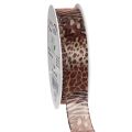 Floristik24 Cinta decorativa con estampado animal, diseño de leopardo, cinta de regalo, 25 mm de ancho, 20 m de largo
