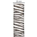 Cinta de regalo con estampado de cebra, 25 mm de ancho, 20 m de largo. | Floristik24.es