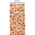 Ramas decorativas de cinta con bayas rojas brillantes, 40 mm x 15 m | Floristik24.es