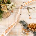 Cinta de regalo con figuras de pan de jengibre. Cinta festiva para regalos de Navidad. 25 mm x 18 m. | Floristik24.es