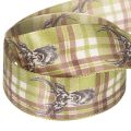 Cinta decorativa con cabeza de ciervo y estampado a cuadros, 40 mm x 15 m | Floristik24.es