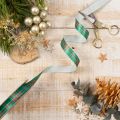 Cinta de regalo a cuadros para regalos de Navidad, 15 mm x 20 m | Floristik24.es