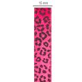 Cinta decorativa con estampado de leopardo, rosa, 15 mm x 18 m | Floristik24.es