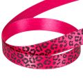Cinta decorativa con estampado de leopardo, rosa, 15 mm x 18 m | Floristik24.es
