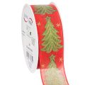 Floristik24 Árbol de Navidad con cinta de regalo y estrellas, 40 mm, 15 m