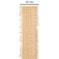Cinta decorativa de algodón, estilo rústico, con flecos, 40 mm, 30 m | Floristik24.es