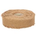 Cinta decorativa de algodón, estilo rústico, con flecos, 40 mm, 30 m | Floristik24.es