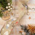 Cinta decorativa con gnomos navideños sobre cinta de yute, motivo invernal, 60 mm x 10 m | Floristik24.es