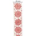 Cinta decorativa con copos de nieve, para envolver regalos, invierno, 25 mm x 20 m | Floristik24.es