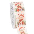 Floristik24 Oso de peluche con gorro de Papá Noel y regalos, 40 mm, 15 m.