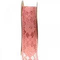 Cinta de encaje rosa antiguo, cinta decorativa, decoración vintage, cinta decorativa, decoración de boda W25mm L15m