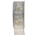 Floristik24 Cinta &quot;Feliz Navidad&quot; gris, oro 40mm 20m