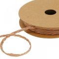 Cordón, cinta decorativa, cordón de bisutería Cobre-colores naturales L20m Ø4cm
