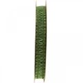 Floristik24 Cinta de yute para decoración, cinta de regalo natural, cinta decorativa verde 15mm 15m