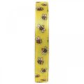 Floristik24 Cinta decorativa amarillo primavera, cinta con abejas B15mm L20m