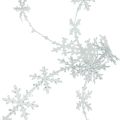 Floristik24 Cinta de raso Cinta navideña copo de nieve blanco 25mm 5m