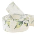 Floristik24 Cinta hojas beige cinta decorativa algodón 40mm 10m