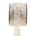 Floristik24 Cinta decorativa cinta de algodón marítimo conchas crema 25mm 15m