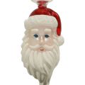 Floristik24 Copa de árbol de cristal Papá Noel, copa de árbol de Navidad, color Al. 34 cm