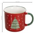 Taza navideña con motivo de árbol de Navidad, 9 cm | Floristik24.es