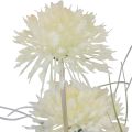 Floristik24 Flores artificiales bola flor allium cebolla ornamental artificial blanco 90cm