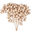 Floristik24 Rama artificial de bayas, decoración color champán, 28 cm, 3 piezas