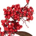 Rama artificial con bayas rojas y hojas, 96 cm. | Floristik24.es