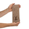 Estuche para cubiertos con motivo de ciervo, de fieltro, 26 cm, 4 piezas | Floristik24.es