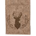 Estuche para cubiertos con motivo de ciervo, de fieltro, 26 cm, 4 piezas | Floristik24.es