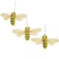 Floristik24 Deco clip abeja, decoración de primavera, abeja para clip, decoración de regalo 3 piezas