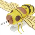 Floristik24 Deco clip abeja, decoración de primavera, abeja para clip, decoración de regalo 3 piezas