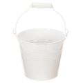 Floristik24 Cubos de hojalata blancos Ø14cm H12cm 6 unidades