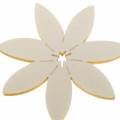 Floristik24 Flores de madera para esparcir blanco, marrón Ø4cm 72p